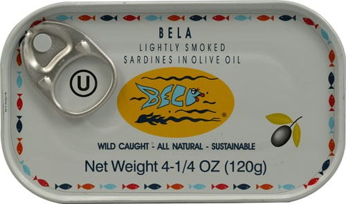 Bela Canned Lightly Smoked Sardines, in Olive Oil, 4.25 Oz by Blue Galleon