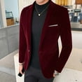 thumbnail image 1 of Traje pequeño de estilo coreano para hombre, abrigo informal de moda de un solo oeste, color sólido, para jóvenes, de terciopelo dorado, abrigo pequeño para hombre, 1 of 5