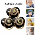 thumbnail image 2 of QISIWOLE Baby Pacifier 26 Letter Name Initials Silicone Baby Pacifier Black Shiny Newborn Pacifier Savings, 2 of 5