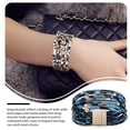 thumbnail image 4 of Linyer Bracelets Earrings Leopard Print Pendant Attractive Wristband Vintage Style Good Craftsmanship Fashion Jewelry for Women Girls blue, 4 of 5