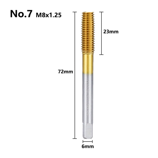 Extrusion Taps M2 M3 M4 M5 M6 M8 M10 M12 Fluteless Forming Machine Taps Metric Screw Thread Tap Drill Metal Threading Tools