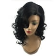thumbnail image 5 of LHWEN Short Curly Black Wig for Women High Temperature Fiber Adjustable Breathable Cap 54-60cm Suitable for Daily Wear Parties Enhances Confidence and Charm Easy to Wash and Care Fits All Skin Tones, 5 of 6