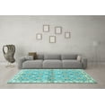 thumbnail image 3 of Ahgly Company Indoor Round Oriental Light Blue Traditional Area Rugs, 8' Round, 3 of 4
