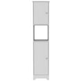 thumbnail image 7 of Depot E-Shop Yaka 68-inch Tall Double Door Cabinet with 4 Interior Shelves and Open Shelf, White, 7 of 7