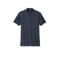 thumbnail image 3 of MERCER+METTLE Unisex Stretch Pique Henley | Moisture Wicking Polo for Men & Women, Casual Lightweight Henley for Work - Night Navy 3XL, 3 of 4