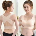 thumbnail image 4 of Women Seamless Bra Underwear Front Buckle Push Up Bralette Cross Back Tank Top, 4 of 19