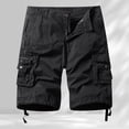 thumbnail image 2 of MIXUE Mens Shorts Summer Solid Color Cargo Zipper Pockets Loose Fit Casual Outdoor Streetwear,Gray,32, 2 of 3