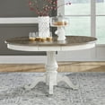 thumbnail image 2 of Liberty Furniture Industies, INC Ocean Isle Pedestal Table Set in Antique White w/ Weathered Pine, 2 of 3