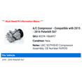 thumbnail image 2 of A/C Compressor - Compatible with 2015 - 2016 Peterbilt 567, 2 of 2