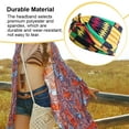 thumbnail image 3 of Minnieouse Diadema de ganchillo Estampado Deportes Ajustable Antideslizante Headwear Alta elasticidad para Yoga Gimnasio Correr Sporting Accesorio para el cabello Amarillo geométrico Minnieouse AP010610-07B, 3 of 6