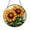 Acrylic 3.5 Inch, variant on Blooming Sunflower Garden Stained Glass Round Suncatcher for Windows, Cheerful Floral Home Accent