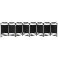 thumbnail image 2 of Red Lantern 2 ft. Short Fiber Weave Folding Screen - Black - 8 Panels, 2 of 7