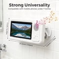 thumbnail image 6 of Shower Phone Holder with Wireless Bluetooth Speaker, 2026 New Waterproof Shower Phone Case for Any Phone, Wall Mounted Phoneholder for Bathroom Mirror (White), 6 of 6