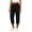 Black, variant on Womens Elastic Waist Capri Jogger Pants Mid Calf Casual Tapered Trousers with Cuffed Hem and Side Pockets