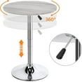 thumbnail image 6 of Topeakmart Height Adjustable Round Pub Table 360° Swivel Counter Bar Tables Bistro Tall Cocktail MDF Top, Grey, 6 of 7