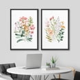 thumbnail image 3 of IDEA4WALL Framed Canvas Print Wall Art Set Watercolor Wildflower Botanical Modern Art Multicolor Floral Wall Decoration Bohemian Nature Artwork for Living Room, Bedroom, Office - 24"x36"x2 Black, 3 of 5