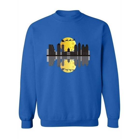 Santa Over The City Of Atlanta Sweatshirt Women's -Image by Shutterstock