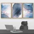 thumbnail image 2 of wall26 Framed Wall Art Print Set Navy Blue &amp; Pink Watercolor Ink Collage Abstract Shapes Illustrations Modern Art Chic Colorful Multicolor Neon for Living Room, Bedroom, Office - 24"x36&quot, 2 of 5