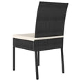 thumbnail image 4 of Sillas de comedor para patio VidaXL, poliratán, color negro (2 unidades), 4 of 6