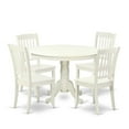thumbnail image 2 of East West Furniture Dining Room Set Linen White, HLDA5-LWH-W, 2 of 6