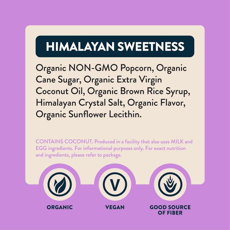 (4 pack) LesserEvil, Organic Popcorn, Himalayan Sweetness