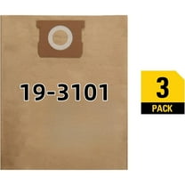 3 Pack 19-3101 Disposable Filter Bag ，Compatible with Stanley 9-12 Gallon Disposable Filter Bag for Wet/Dry Vacuums