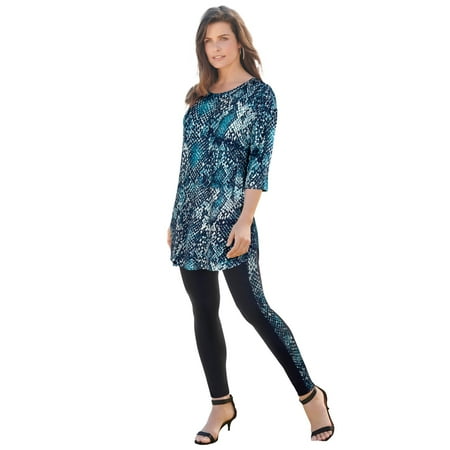 Roaman's Women's Plus Size Printed Set