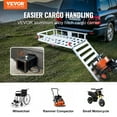 thumbnail image 3 of VEVOR 50 x 29.5 x 8.7 inch Hitch Cargo Carrier,500lbs Capacity Trailer Hitch Mounted Cargo Basket, Aluminum Luggage Carrier Rack with Folding Ramp,Fits 2" Hitch Receiver for SUV Truck Pickup Camping, 3 of 10