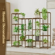 Bamworld Large Suspension Plant Shelf - Indoor Tall Plant Stand - Outdoor Style - 14 Flower Pots - Large Plant Shelf - Suitable for Living Room, Terrace, Balcony and Garden