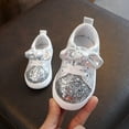 thumbnail image 2 of Juebong Children Baby Girls Boys Bling Sequins Bowknot Crystal Run Sport Sneakers Shoes,Silver Size 7C, 2 of 7