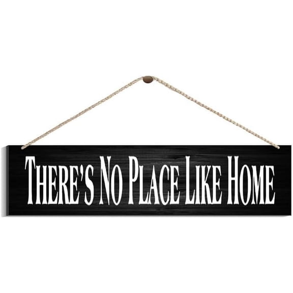 Cskhip Wooden Wall Sign There's No Place Like Home Wood Wall Sign Retro Farmhouse Home Decor Gift For Home Living Dining Bedroom Entryway Hallway 4x16 inch