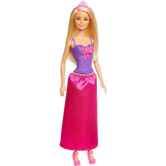 Barbie Dreamtopia Princess Doll, Blonde, Wearing Shimmery Pink Skirt and Matching Tiara, Gift for 3 to 7 Year Olds