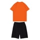 thumbnail image 3 of Sueño Traje de pantalón corto con cintura elástica y cuello redondo de manga corta estampado informal para niño Naranja 120, 3 of 3