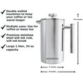 thumbnail image 2 of Cafetière à Pression Française en Acier Inoxydable 34 Oz 1 L, 2 of 5