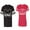 Men Black / Women Red, variant on King Queen Ear Matching Couple Cotton Jerseys (Men Black / Women Black) (Men S / Women S)