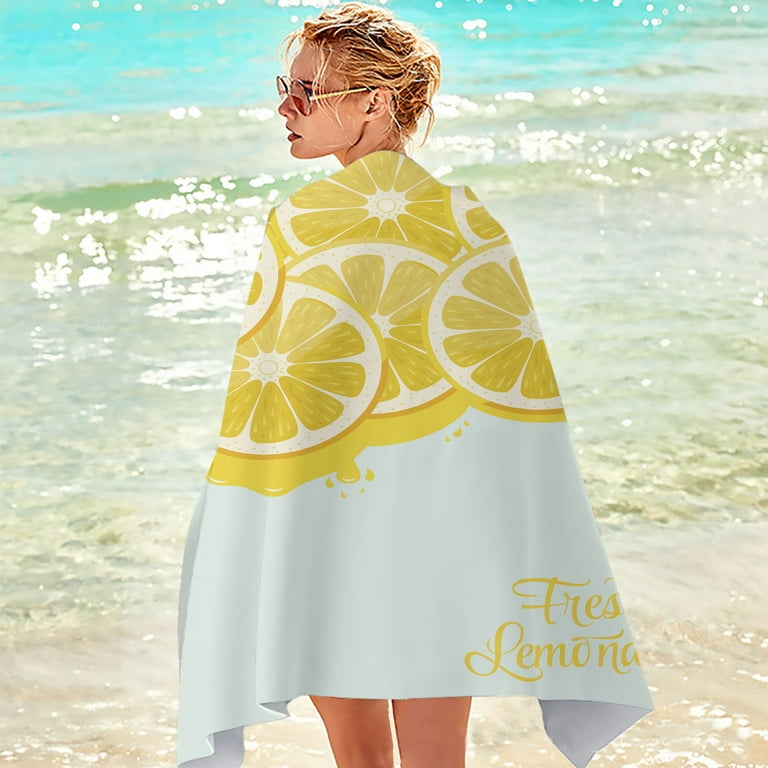 Large Beach Towels Set Of 2 – 35x70 Inch Oversized 100% Cotton, Quick Dry, Striped Design For Pool, Spa & Beach