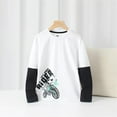 thumbnail image 3 of Likimi Toddle Boys Girls T Shirts Pullover Print Long Sleeves Tops Comfortable Leisure Soft Spring Fall Tops Size 6-7 Years White, 3 of 3