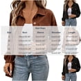 thumbnail image 3 of IUYRTFE Women's Cropped Button Down Jacket Long Sleeve Collared Casual Knit Outerwear, 3 of 5