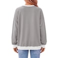 thumbnail image 5 of Fantaslook Color Block Sweatshirts for Women Crewneck Long Sleeve Oversized Pullover Tops Casual Fall Outfits, 5 of 10