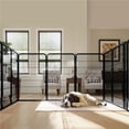 thumbnail image 3 of Yaheetech 47.5″ Tall 8-Panel Metal Pet Playpen with Door for Indoor and Outdoor, Black, 3 of 9