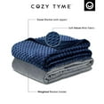 thumbnail image 4 of Posh Hasani 60"x80" Mink Velvet Weighted Blanket Throw-Navy Blue (20 lbs), 4 of 9