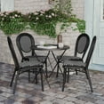 thumbnail image 3 of Flash Furniture Lourdes Indoor/Outdoor French Bistro Stacking Chair Black/White 4/Pack, 3 of 14