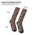 thumbnail image 2 of Lsque Geometry Pattern Sport Compression Socks for Men & Women 15-20 mmHg Knee High Nurse Pregnant Running Medical and Travel Athletic, 2 of 6