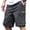 Gray, variant on URSOFINE Men's Casual Cargo Shorts Classic Stretch Waist Drawstring Outdoor Work Shorts with 4 Pockets