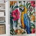 thumbnail image 6 of Orinice Decorative Bath Curtain Bird Parrot Paradise Texture Flowers Pattern Random Vacation Nature Textures Graphic Africa Floral Waterproof Shower Curtain Bathroom Accessories  36x72, 6 of 7