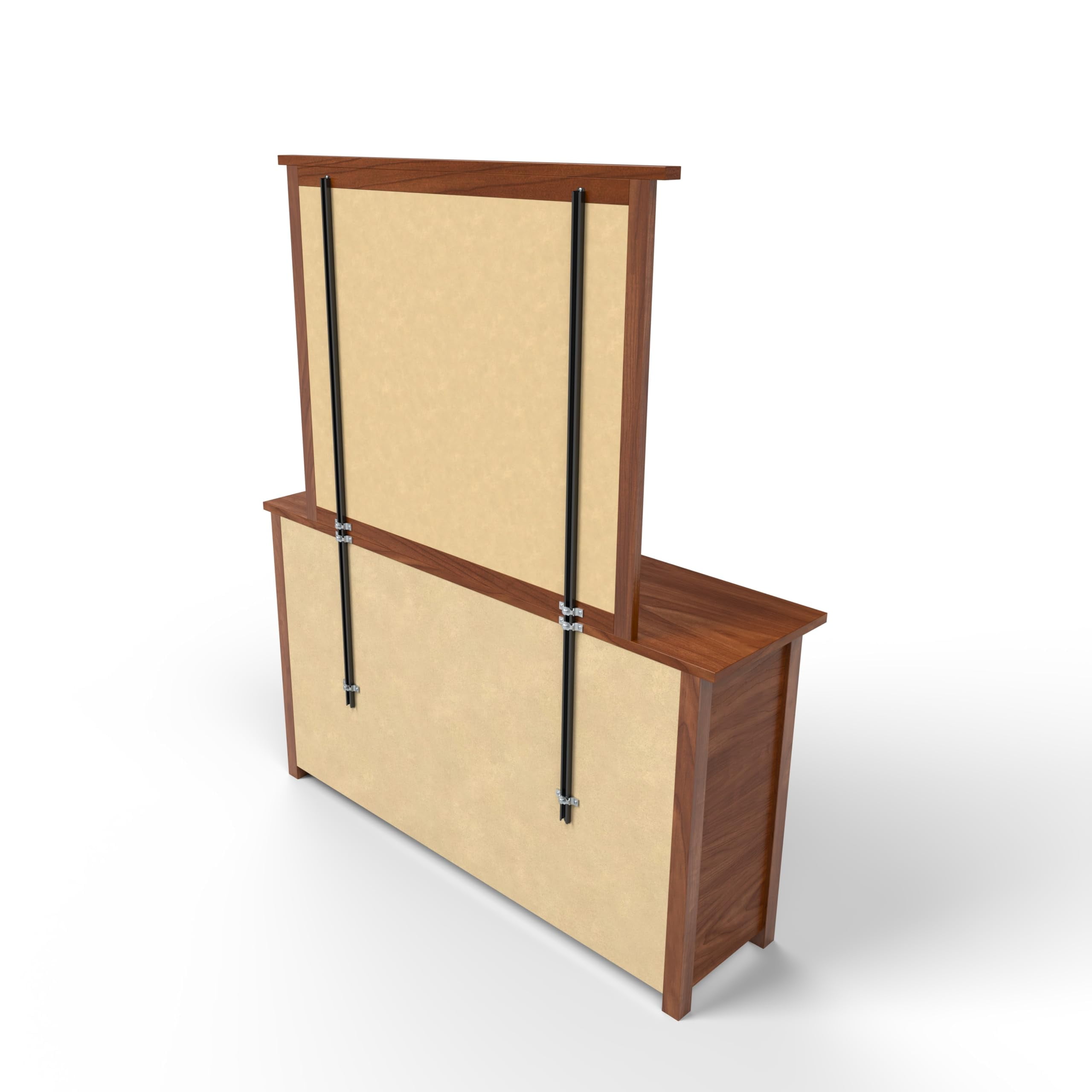 Universal Mirror Support System | Adjustable Mounting Brackets | Attach to Dressers & Other Furniture | Add Safety & Stability to Mirror Dressers | 60"