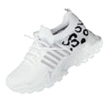 thumbnail image 2 of AUDeals Women Leopard Print Sneakers, Breathable Mesh Running Shoes, Casual Lace Up Walking Shoes for Active Use (White, 7.5), 2 of 5