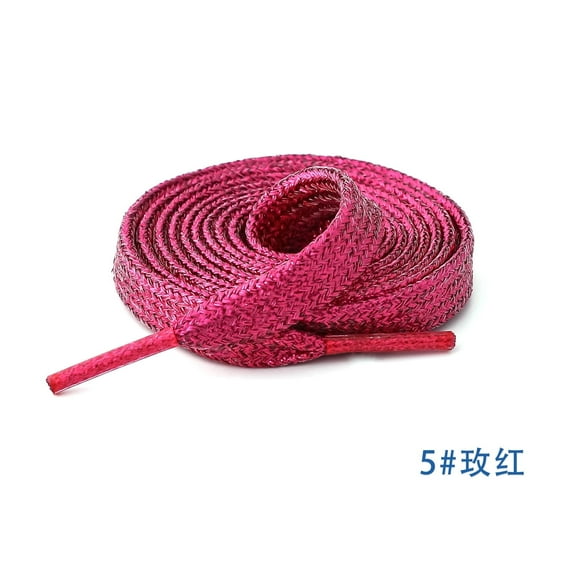 2 Pairs Flat Glitter Shiny Metallic Shoe Laces, 22 Colors  Colorful Sequin Shoelaces for Sneakers, Athletic Shoelaces in 3 Different Lengths