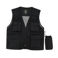 thumbnail image 5 of Men's Fishing Vest Multi Pockets Outerwear Quick Dry Breathable Lightweight Vest Black XL, 5 of 8