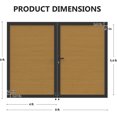 thumbnail image 2 of Mondaria Wood Plastic Privacy Double Fence Gate 6ft(H) x 8ft(W), Metal Frame with Knob Kits, Durable Composite Outdoor Gate,Yellow Teak, 2 of 8